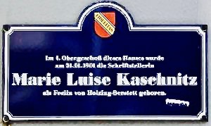 Marie Luise Kaschnitz Gedenktafel Geburtshaus Literatur Schreibnacht Unternehmen Lyrik