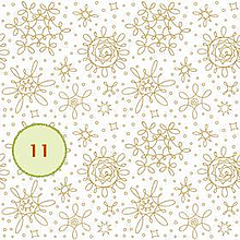 Kalendergedichte Dagmar Berg Illustration mit fein gezeichneten Kristall- und Blumenformen in Gold